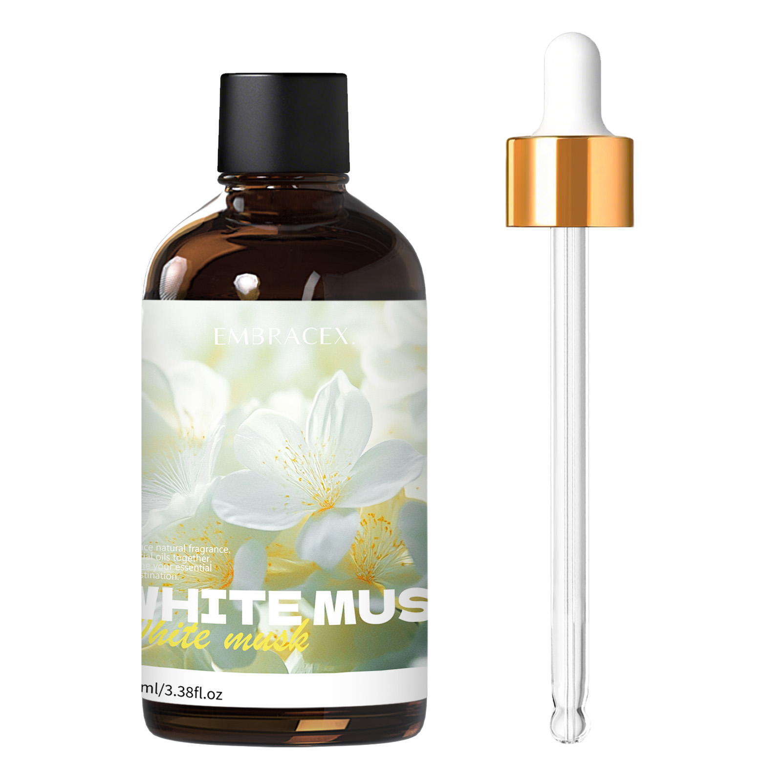 Candle Oil Supplies - น้ำมันหอมระเหยจากพืชธรรมชาติไวท์มัสค์ 100 มล. สำหรับเครื่องกระจายกลิ่น, อุปกรณ์ในรถยนต์, โครงการ