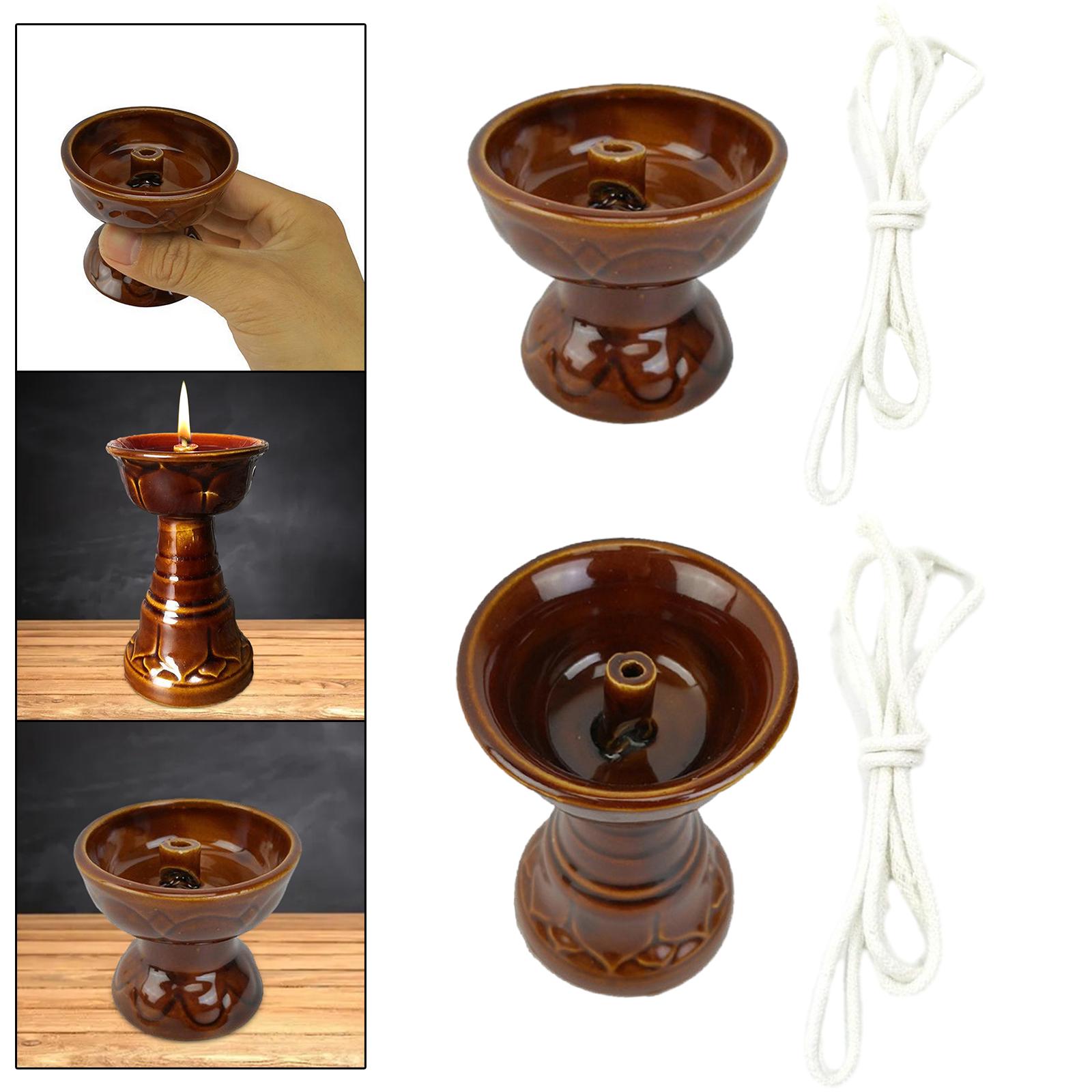 Candle Oil Supplies - ที่ใส่เทียนน้ำมัน ที่วางเทียนบัตเตอร์ ภาชนะใส่เทียนน้ำมัน ของตกแต่งบ้าน ที่วางไส้เทียน ฐานวางเทียน