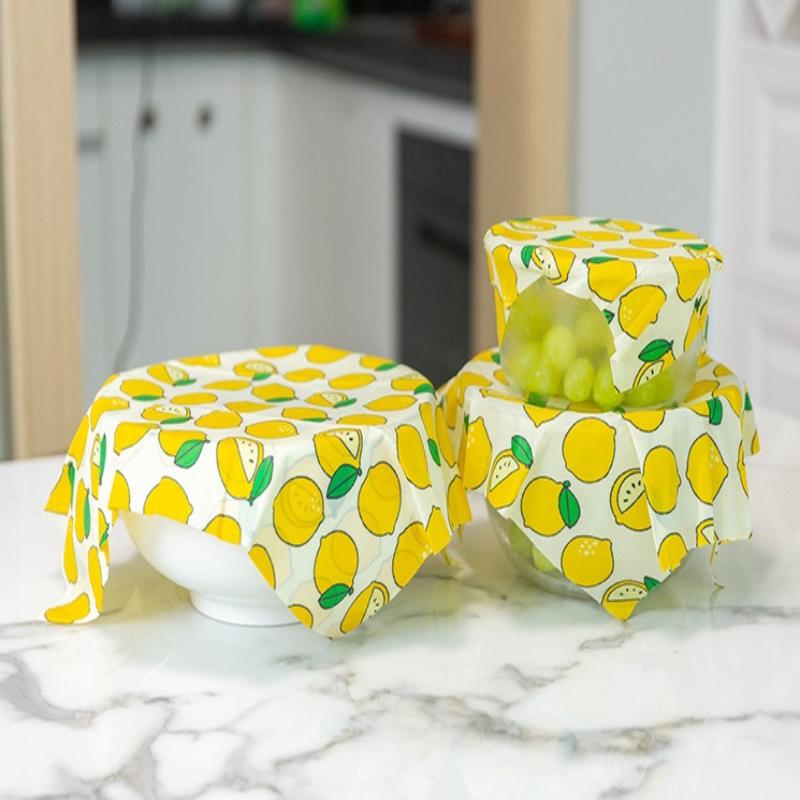 Beeswax Sheet Roll - 【M】3 แผ่น ผ้าห่ออาหารจากขี้ผึ้งแบบม้วน ใช้ซ้ำได้ เป็นมิตรกับสิ่งแวดล้อม ยั่งยืน