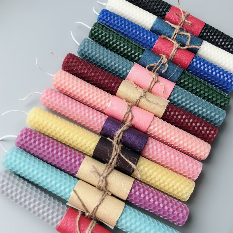 Beeswax Sheet Roll - 12pcs 15*20 ซม.ขี้ผึ้งแผ่นเทียนม้วนทําด้วยมือ DIY Honeycomb Wax