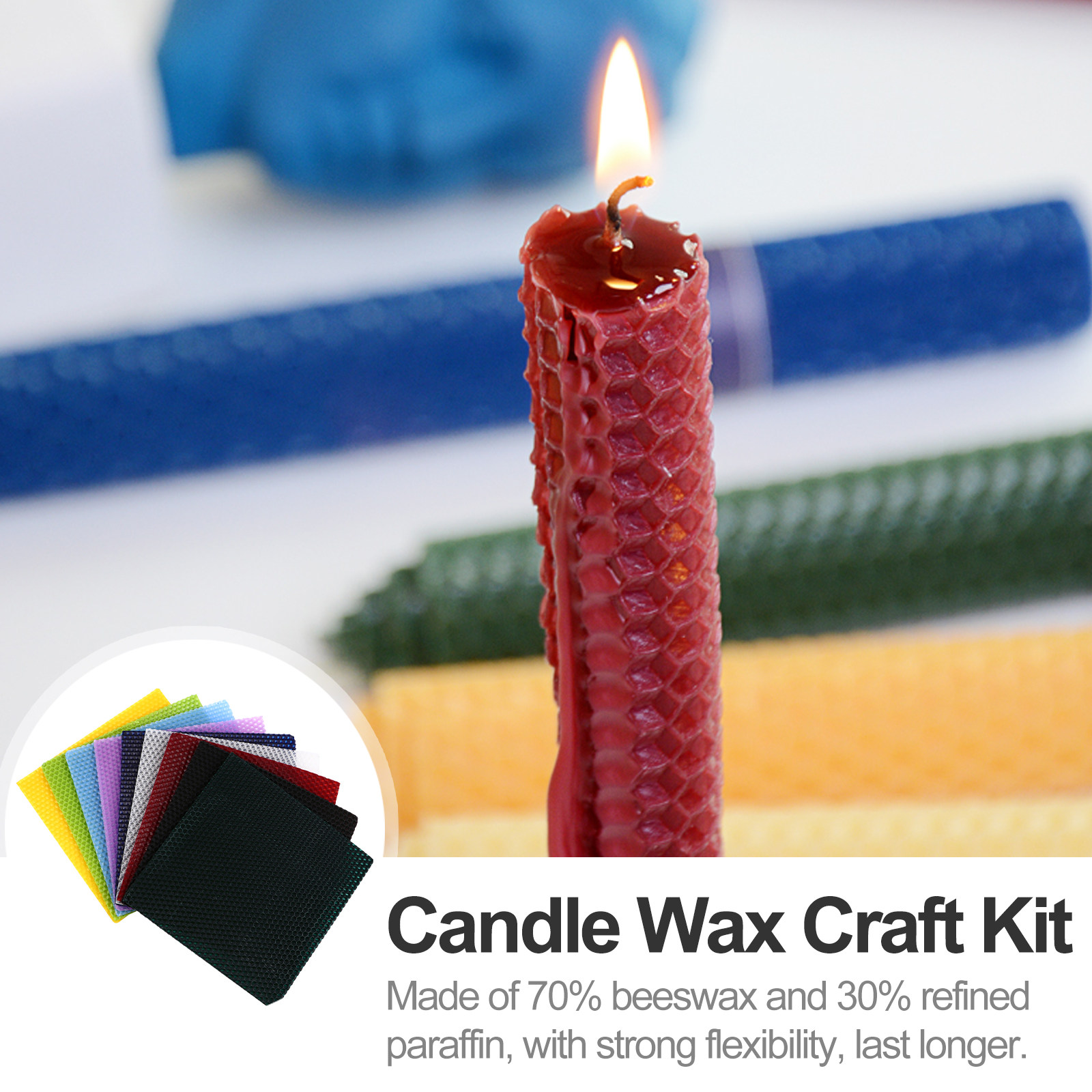 ชุดแผ่นขี้ผึ้ง 9 ชิ้น อุปกรณ์  - Beeswax Sheet Roll บทวิจารณ์และราคา