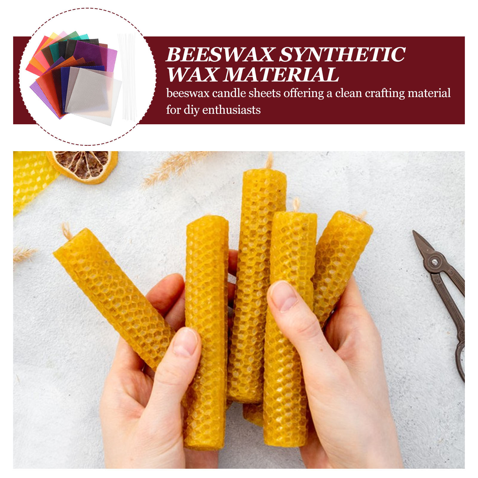 แผ่นขี้ผึ้ง 1 ชุด วัสดุขี้ผึ้ง - Beeswax Sheet Roll บทวิจารณ์และราคา