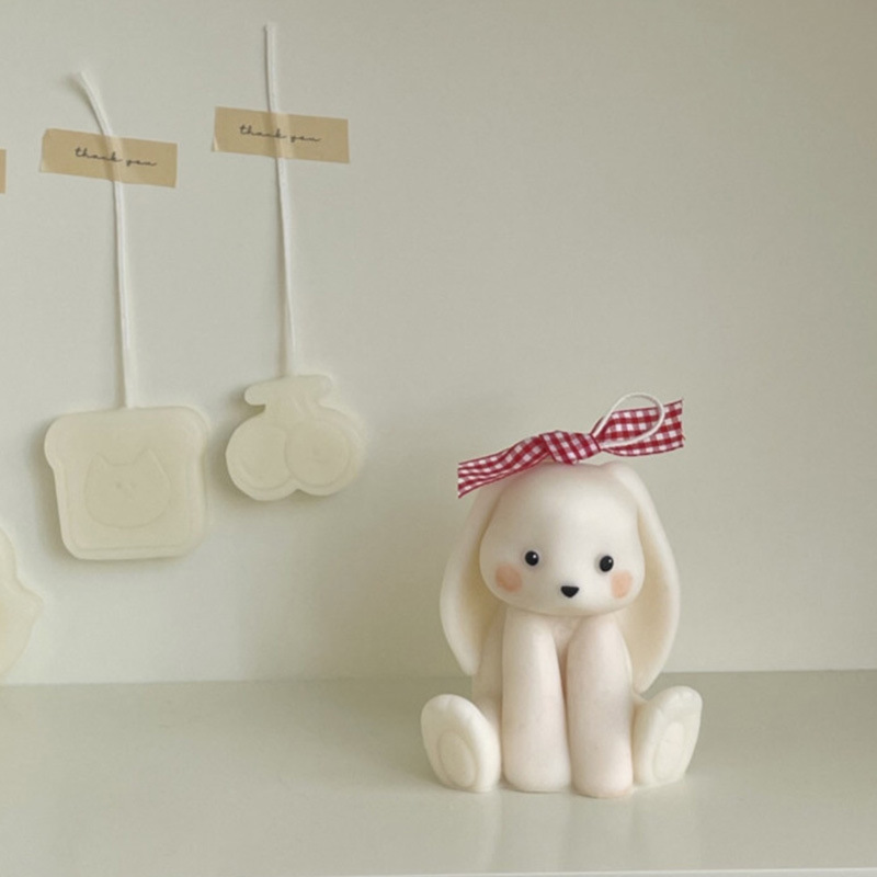 แม่พิมพ์ซิลิโคนรูปกระต่ายนั่ง3 - Candle Supplies Store บทวิจารณ์และราคา