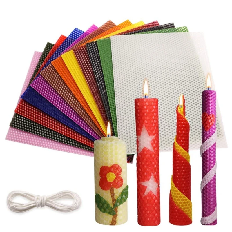 15*20/20x20 ซม.สีขี้ผึ้งแผ่นเท - Beeswax Sheet Roll บทวิจารณ์และราคา