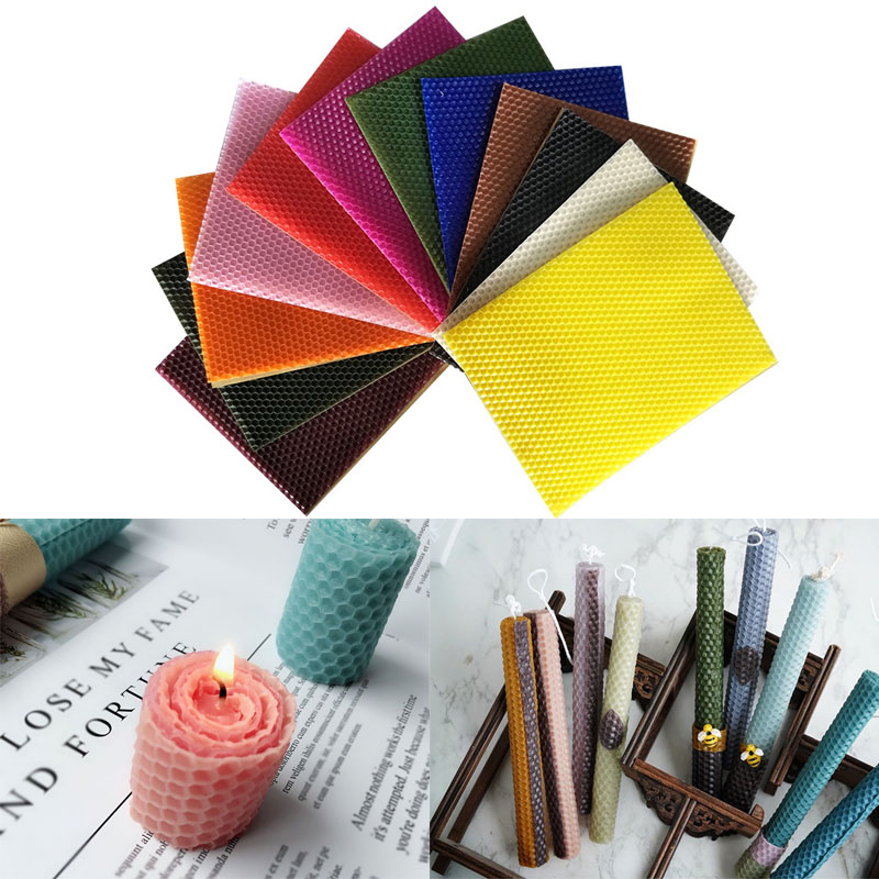 12pcs 15*20 ซม.ขี้ผึ้งแผ่นเทีย - Beeswax Sheet Roll บทวิจารณ์และราคา