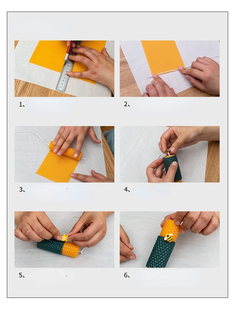 12pcs 15*20 ซม.ขี้ผึ้งแผ่นเทีย - Beeswax Sheet Roll บทวิจารณ์และราคา