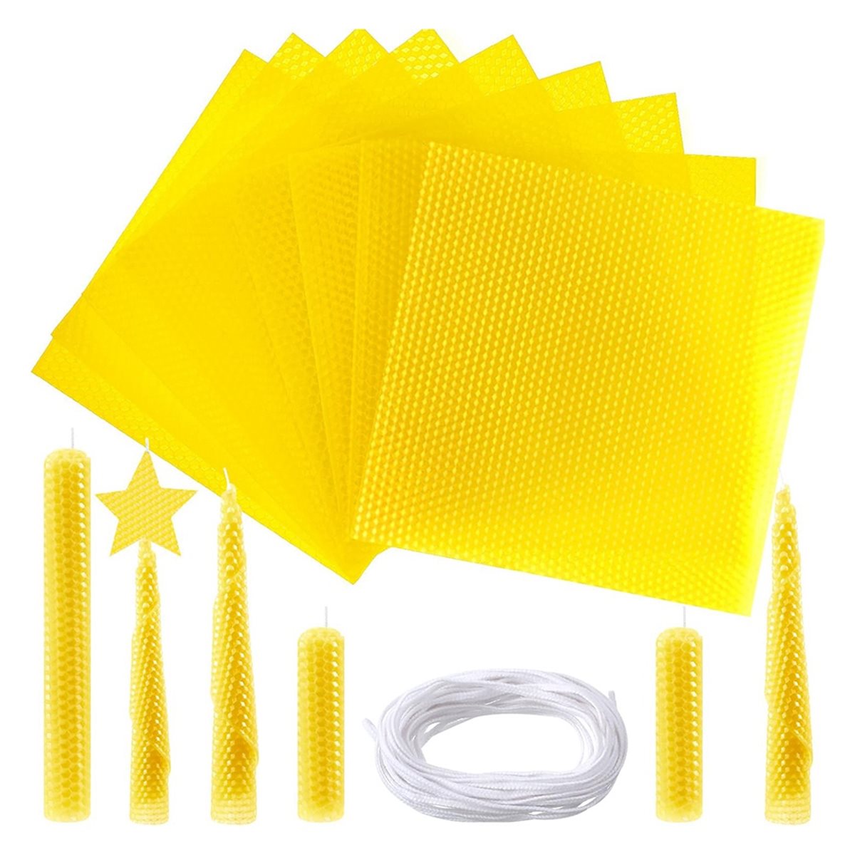 ชุดทำเทียนขี้ผึ้ง N94R 24 ชิ้น - Beeswax Sheet Roll บทวิจารณ์และราคา